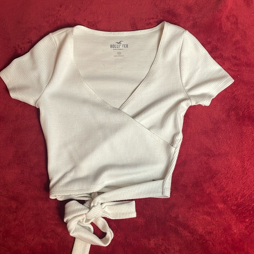 White Cropped Top